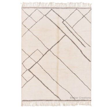 Moroccan Beni Ourain Wool Rug Black and White – MBR0052