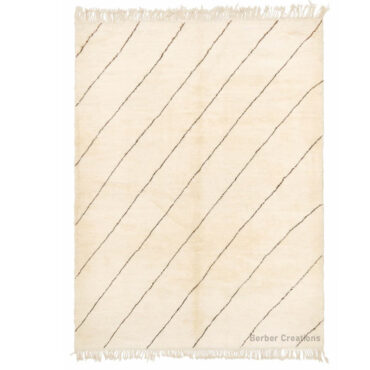 Striped Moroccan Beni Rug Black and White – MBR0054