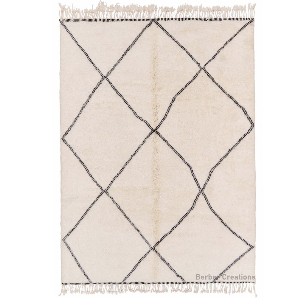 moroccan beni ourain wool rug