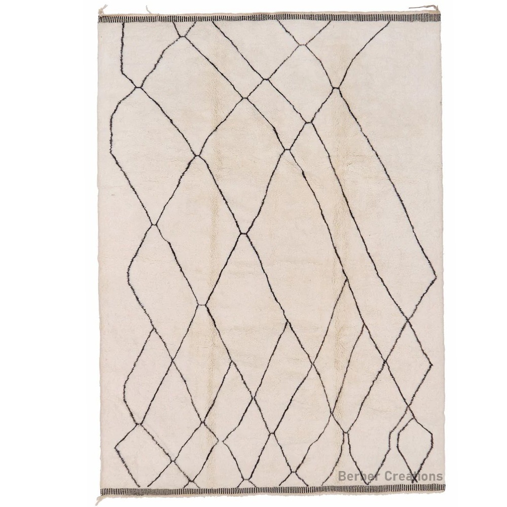 moroccan beni ourain wool rug