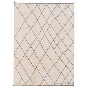 Moroccan Beni Rug Black and White – MBR0058