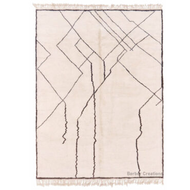 Moroccan Beni Rug Black and White – MBR0060