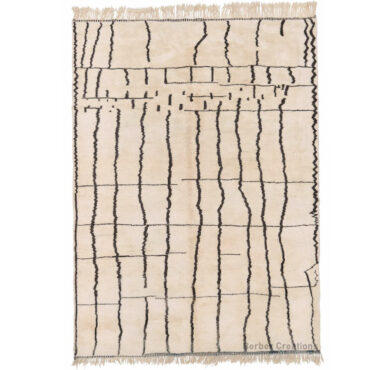 Moroccan Beni Rug Black and White – MBR0062