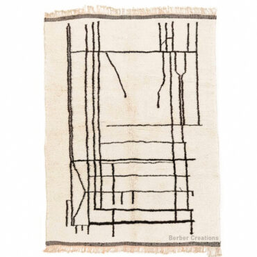 Moroccan Rug Black and White – MBR0070