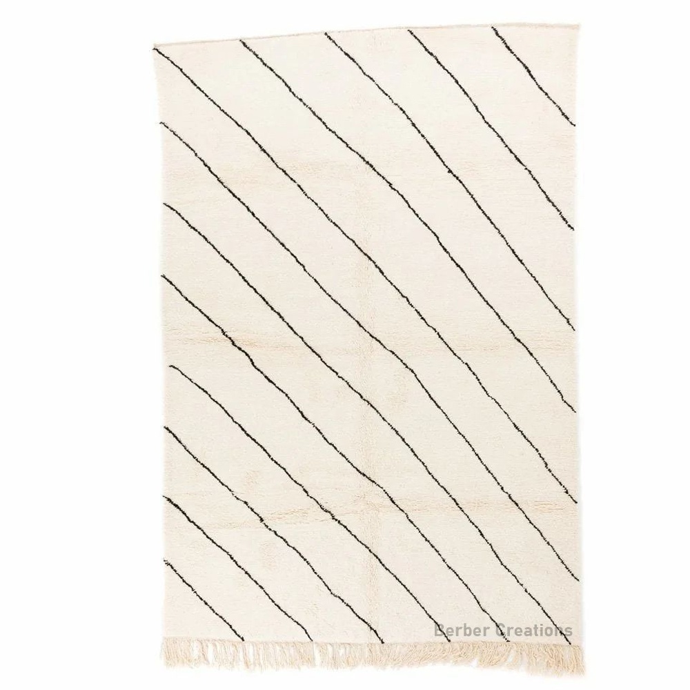 striped moroccan wool rug