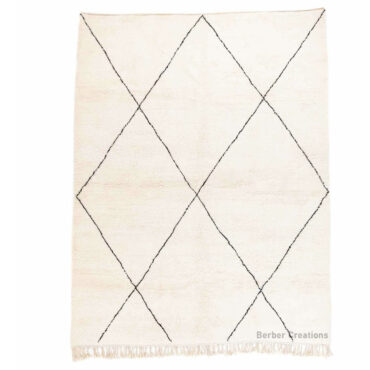 Moroccan Beni Ourain Rug Black and White – MBR0072