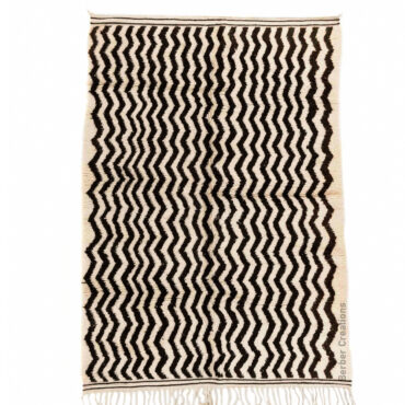 Moroccan Beni Ourain Rug Black and White – MBR0072