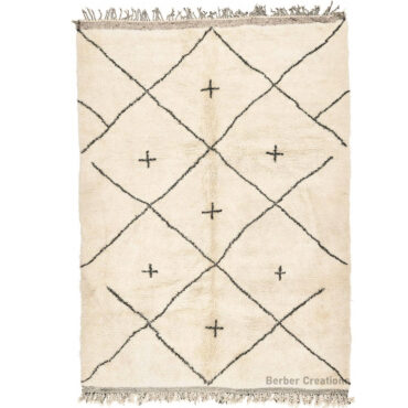 Moroccan Beni Rug Black and White – MBR0076