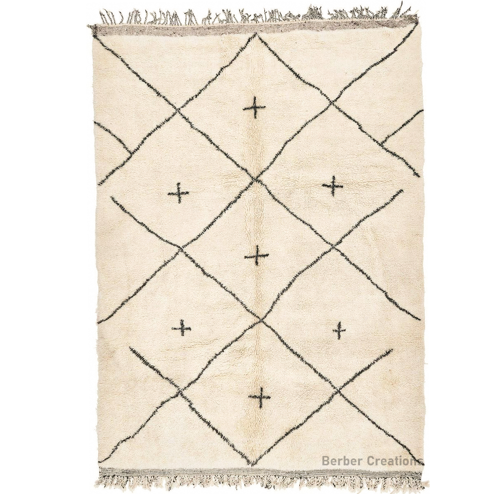 moroccan beni ourain wool rug