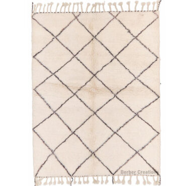 Moroccan Beni Rug Black and White – MBR0077