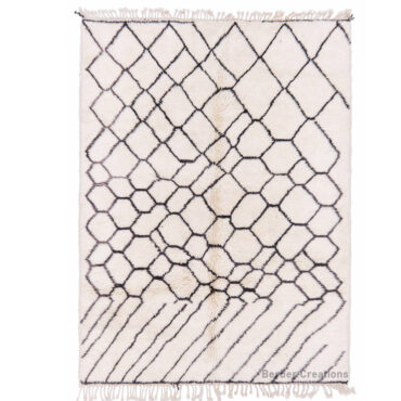 Moroccan Beni Rug Black and White – MBR0078.