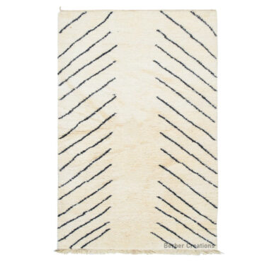 Moroccan Beni Rug Black and White – MBR0079