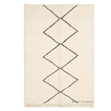 Moroccan Beni Rug Black and White – MBR0081