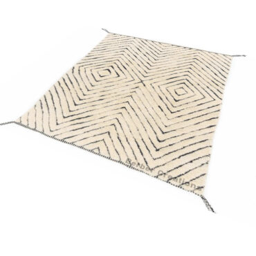 Moroccan Beni Rug Black and White – MBR0087