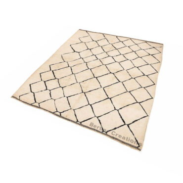 Moroccan Beni Rug Black and White – MBR0091