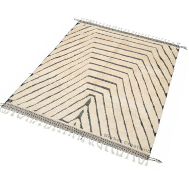 Moroccan Beni Rug Black and White – MBR0084