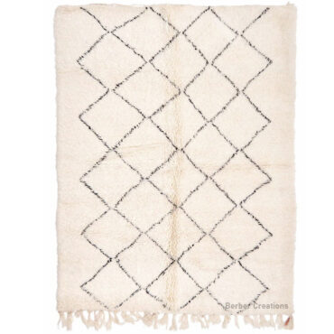 Moroccan Beni Rug Black and White – MBR0083