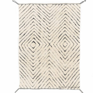 Moroccan Beni Rug Black and White – MBR0087