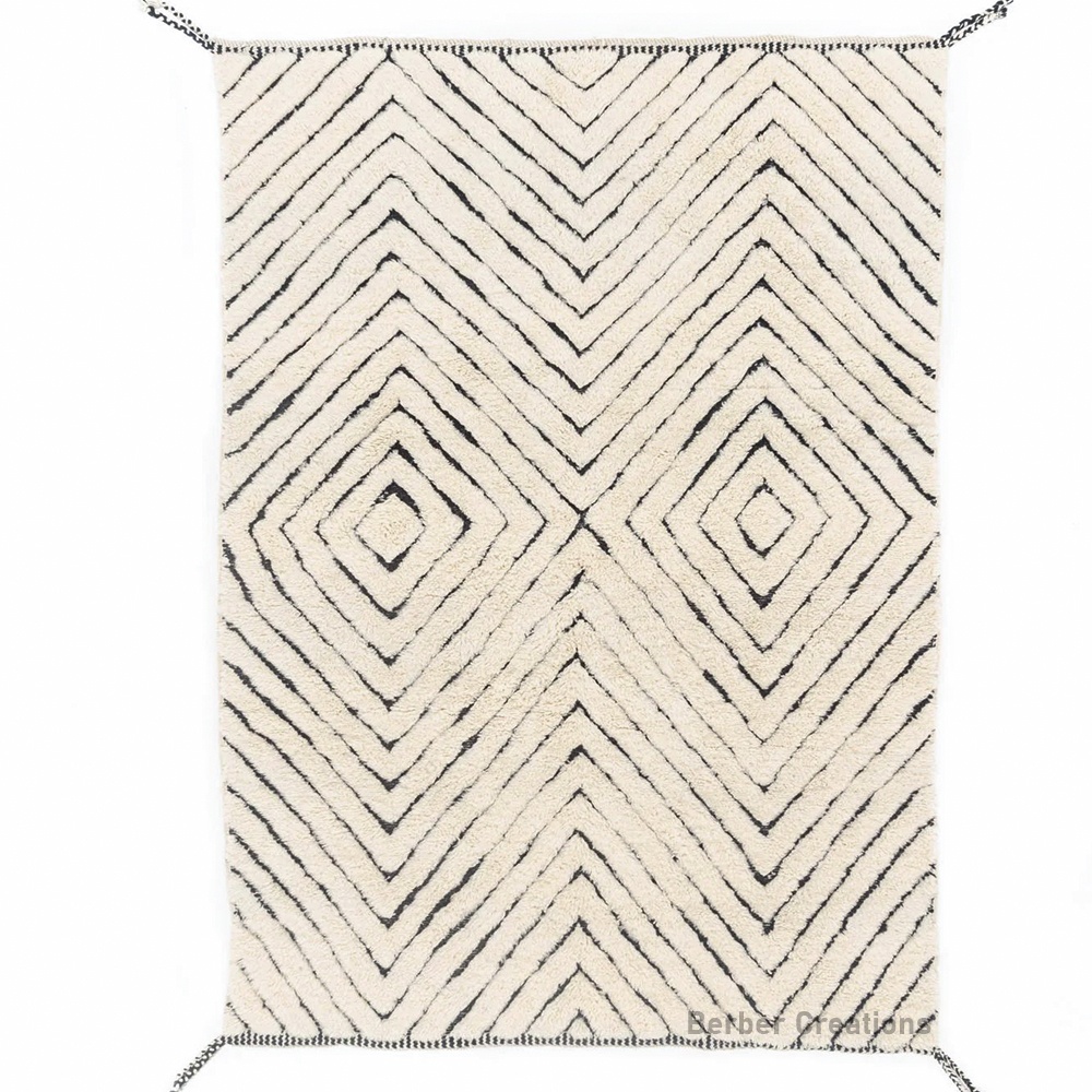 moroccan beni ourain wool rug