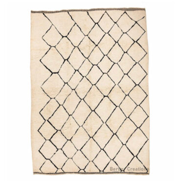 Moroccan Beni Rug Black and White – MBR0091