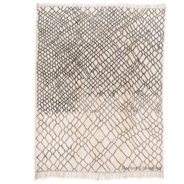 Moroccan Beni Rug Black and White – MBR0092