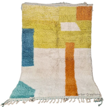 Shag Moroccan Rug Abstract Design 4.9’x 8.2′ – TALIRIN