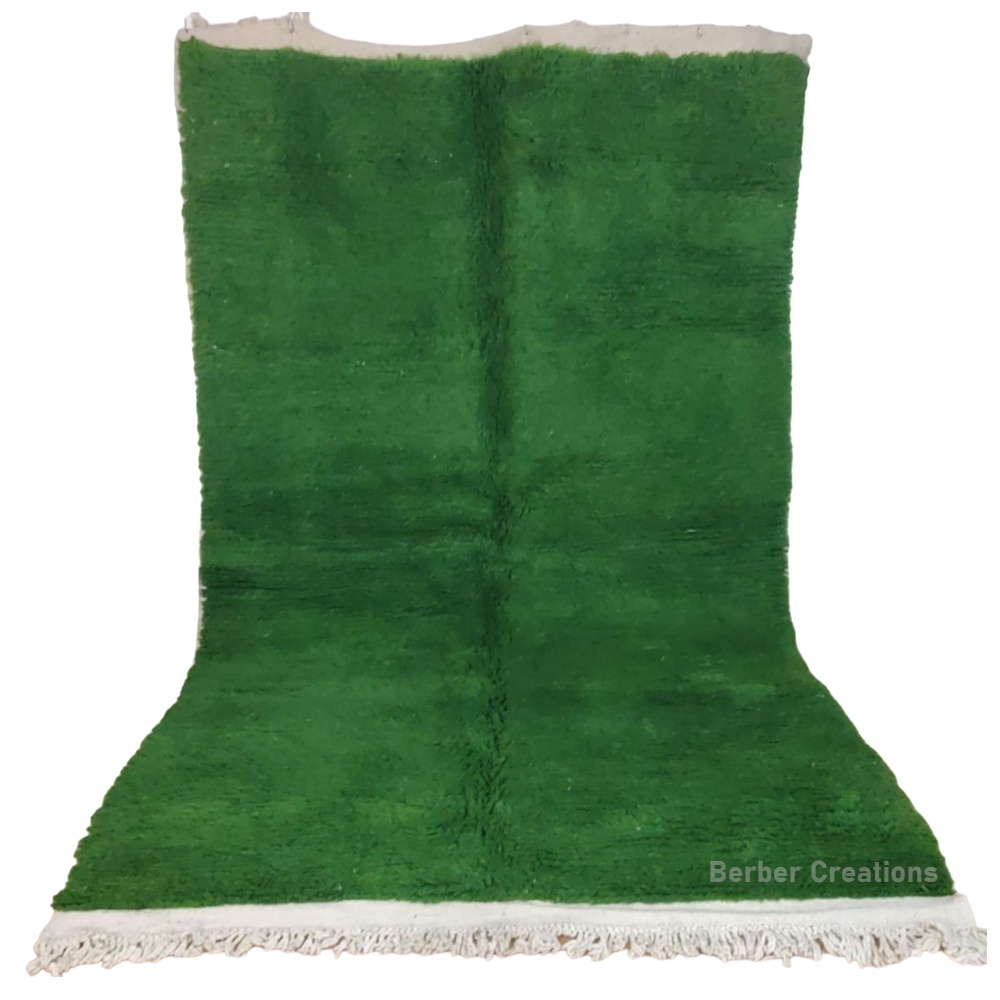 solid green moroccan rug