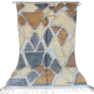 Unique Moroccan Beni Ourain Rug 4.9’x 8.2′ – TIDRMINT