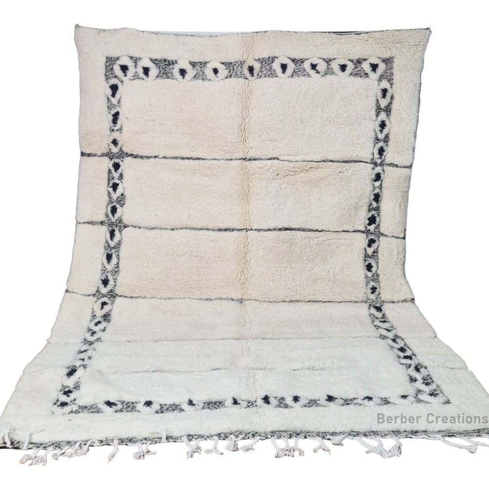 white moroccan beni ourain rug