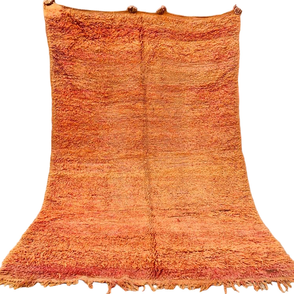 Handmade vintage moroccan wool rug 6x9