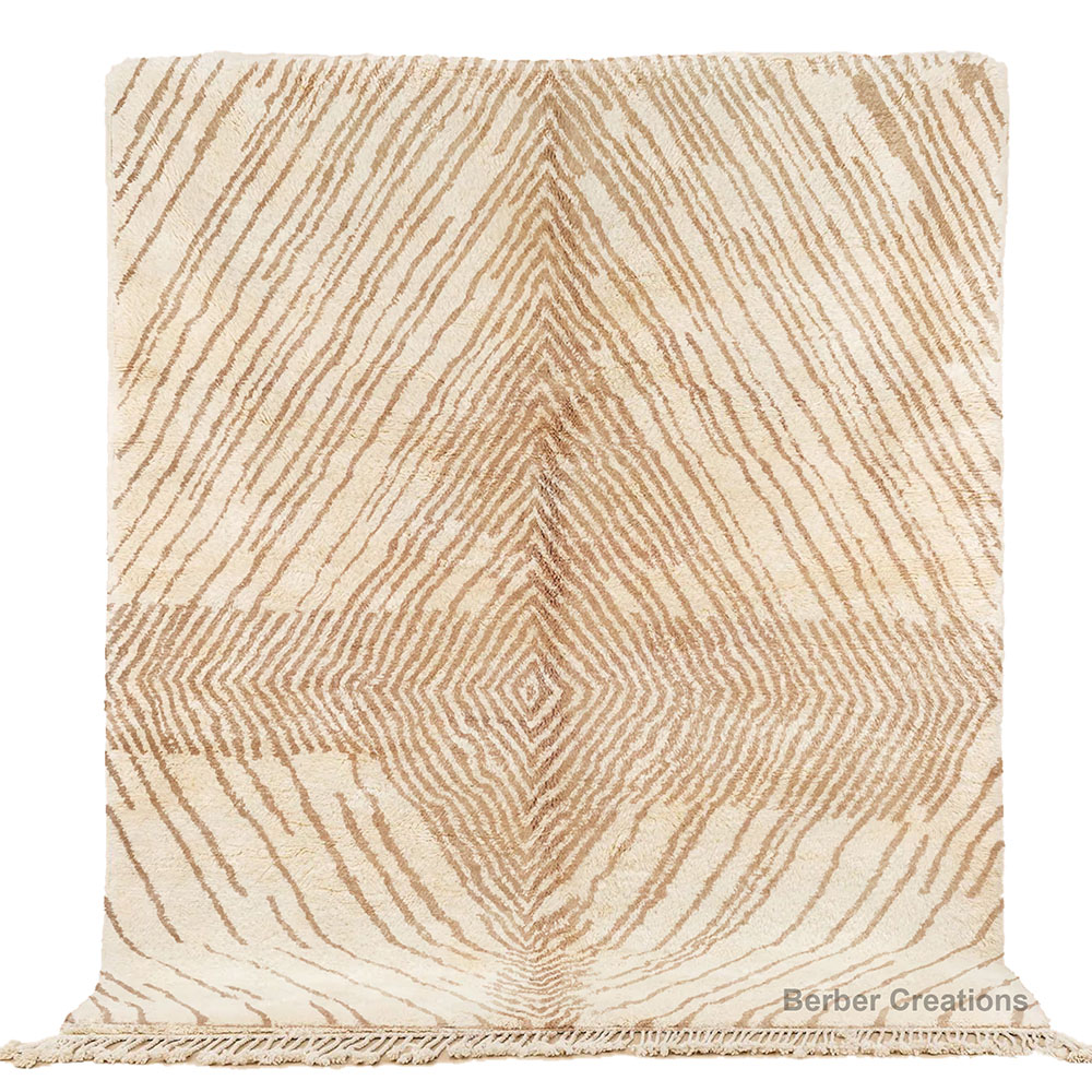 striped moroccan berber rug beige and cream