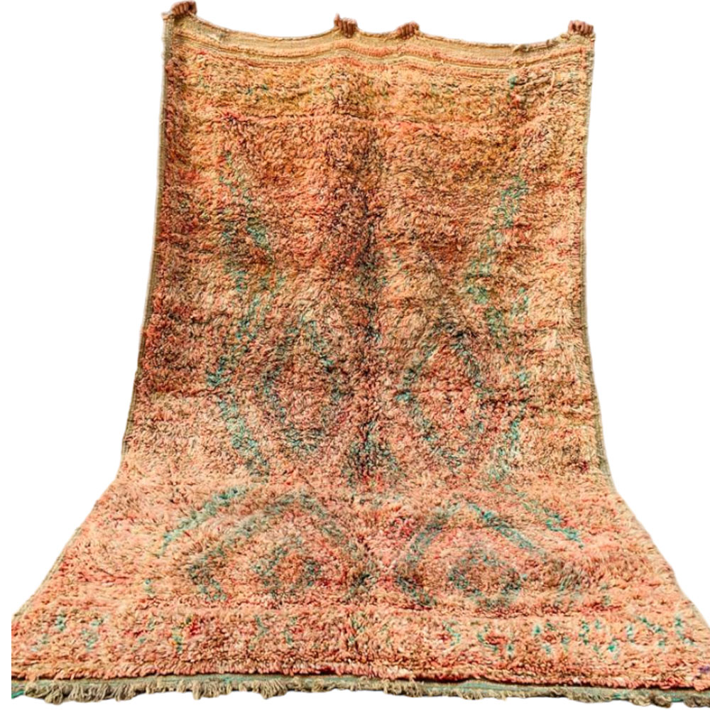 Vintage handmade moroccan wool rug