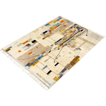 Luxury Moroccan Beni Rug Abstract Pattern