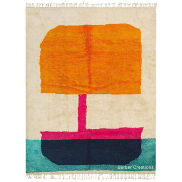 Moroccan Beni Ourain Rug Abstract