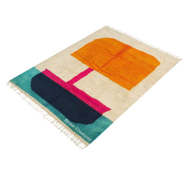 Moroccan Beni Ourain Rug Abstract