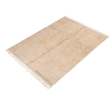 Soft Authentic Beni Ourain Rug – Beige with Stripes