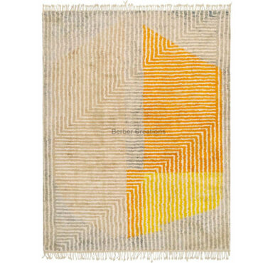 Handwoven Striped Moroccan Wool Rug