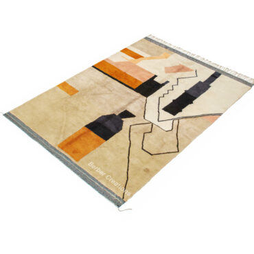 Handwoven Moroccan Abstract Rug