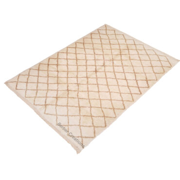 Moroccan Beni Ourain Wool Rug Beige