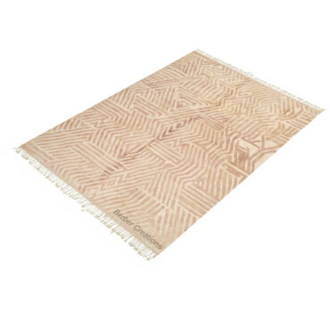 Moroccan Beni Ourain Rug Beige and White