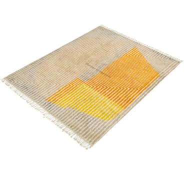 Handwoven Striped Moroccan Wool Rug