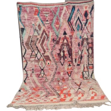 Handwoven Vintage Moroccan Boujaad Rug  8.2’x 4.9′