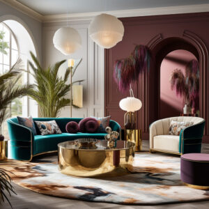 art deco living room