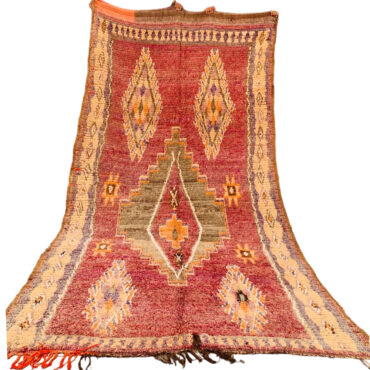 Faded Vintage Moroccan Wool Rug 5.7’x10.8′