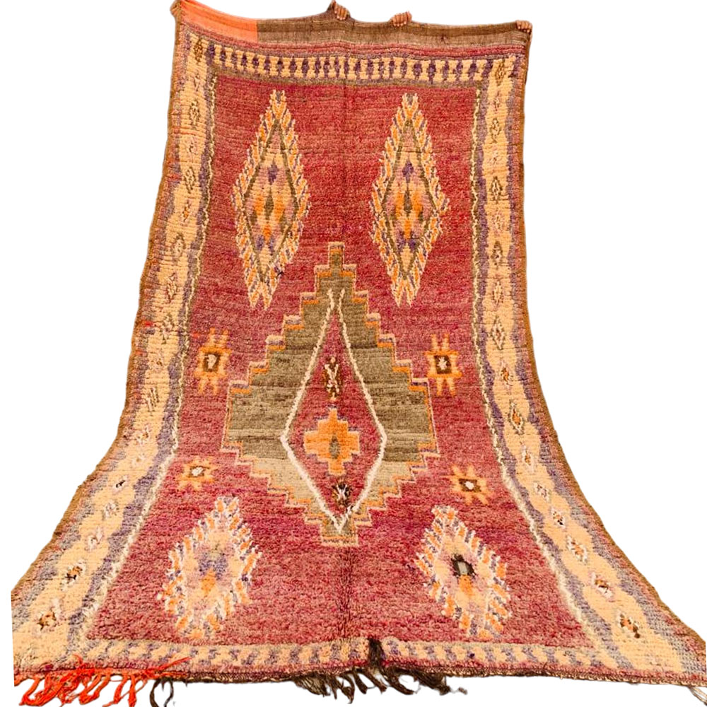 faded vintage moroccan berber rug