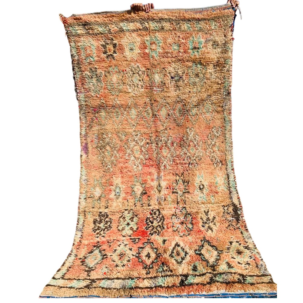handmade faded berber vintage wool rug