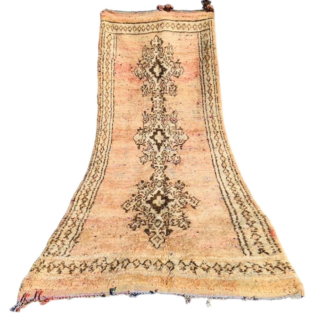 moroccan vintage berber rug 4.7x11.7