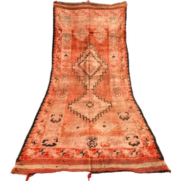 Vintage Faded Moroccan Berber Rug 5.6’x13.2′