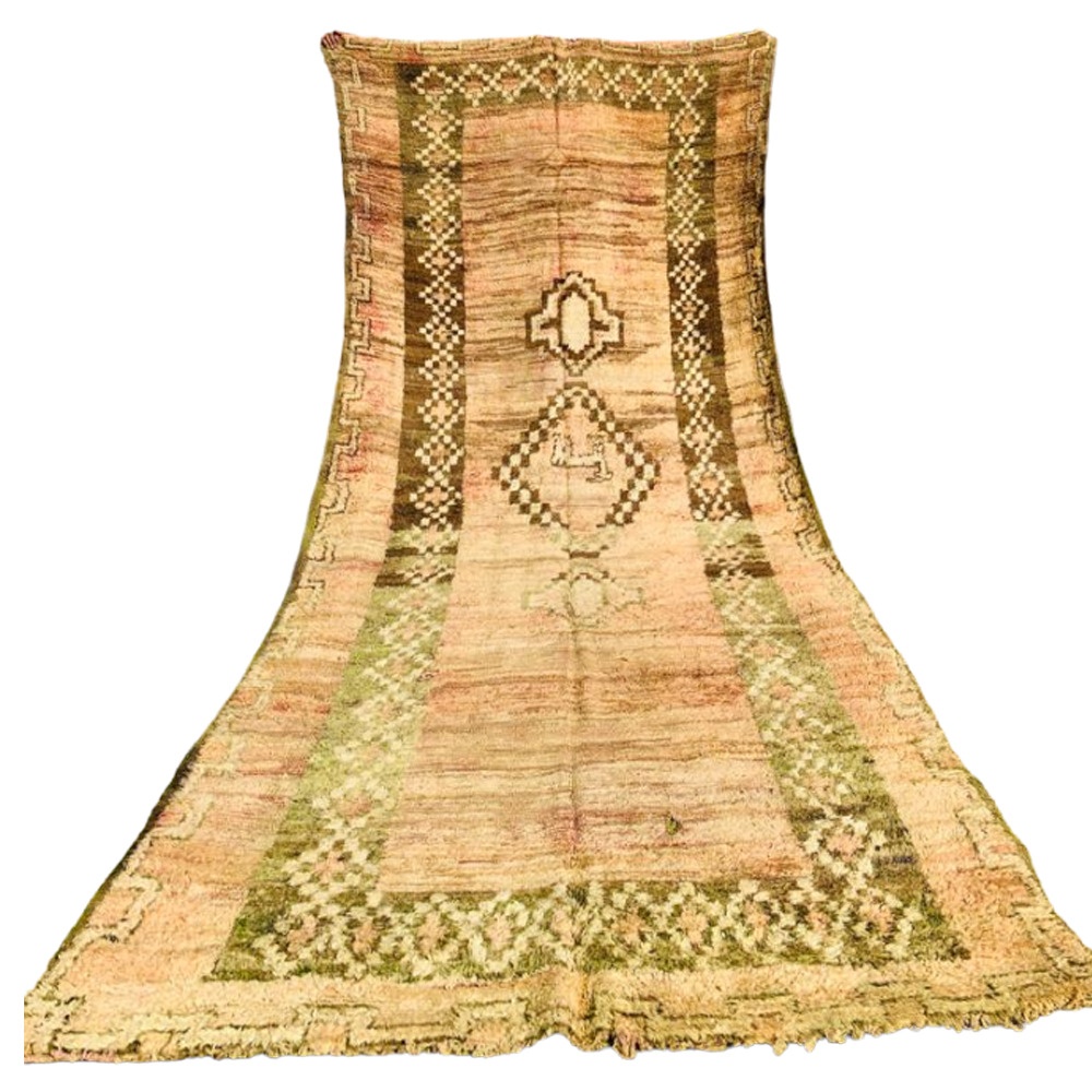 vintage moroccan wool rug 5.9x14.5