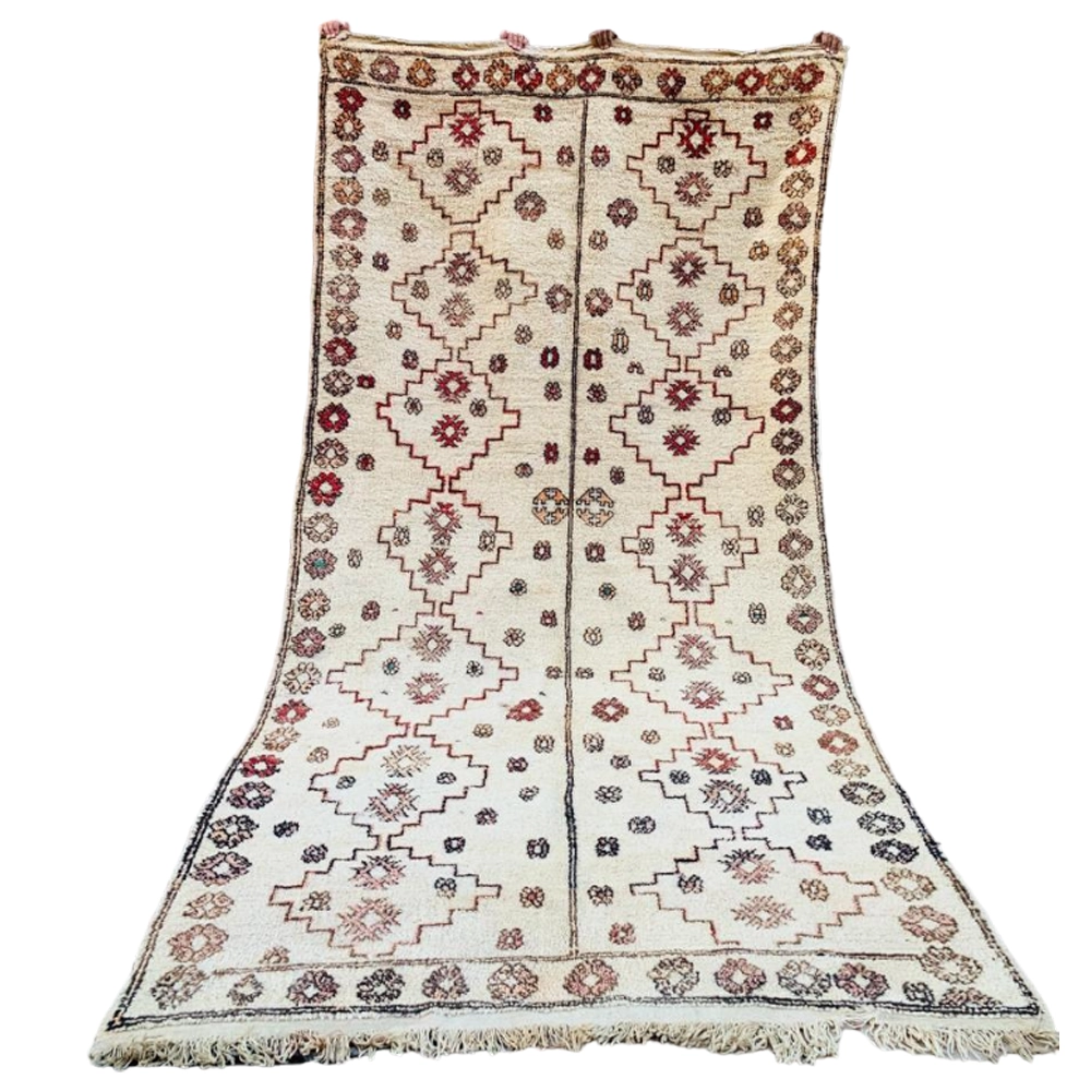 vintage moroccan beni ourain berber rug